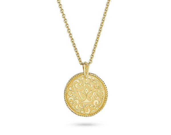 Cowboy in the Sunset Diamond Pendant