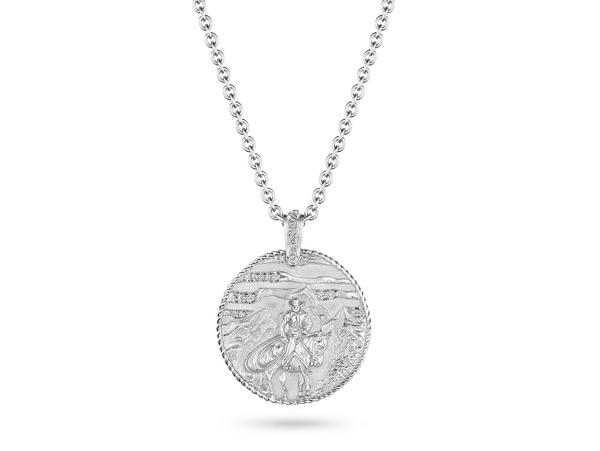 Cowboy in the Sunset Diamond Pendant