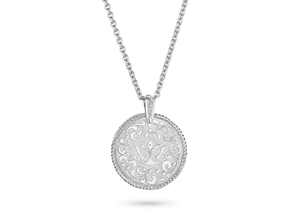 Cowboy in the Sunset Diamond Pendant
