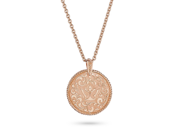 Cowboy in the Sunset Diamond Pendant