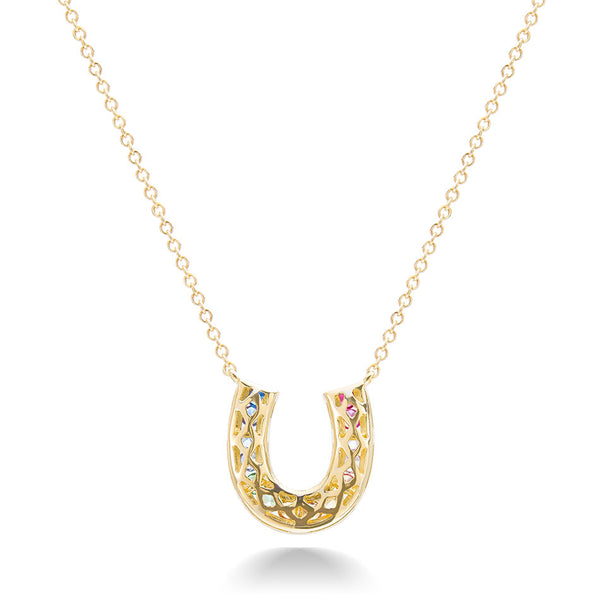 Unicorn Horseshoe Necklace - Yellow Gold
