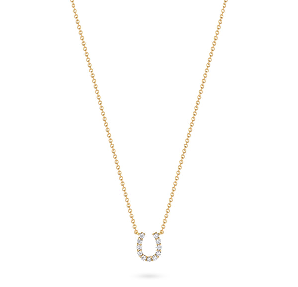 Mini Diamond Horseshoe Necklace