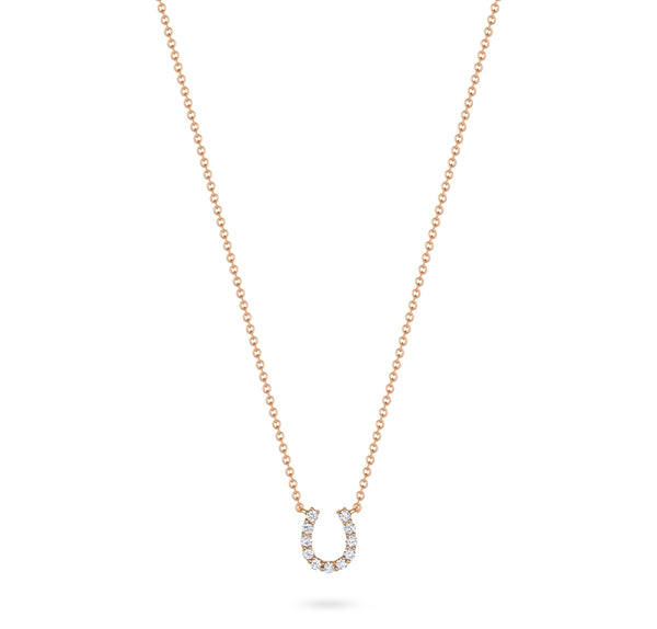 Mini Diamond Horseshoe Necklace