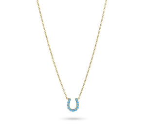 Mini Topaz Horseshoe Necklace