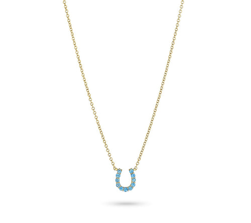 Mini Topaz Horseshoe Necklace