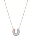 Large Baguette Lucky Horseshoe Diamond Necklace