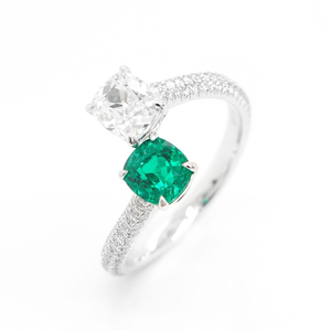 Emerald and Diamond Ring