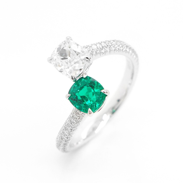 Emerald and Diamond Ring