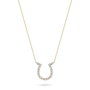 Karina Brez Large Diamond Lucky Horseshoe Necklace