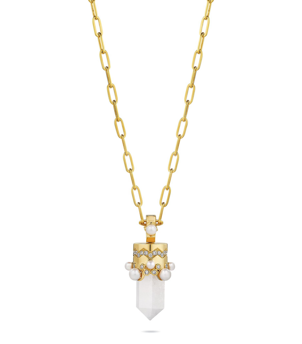 Cowgirl LUV Chance Diamond and Pearl Pendant