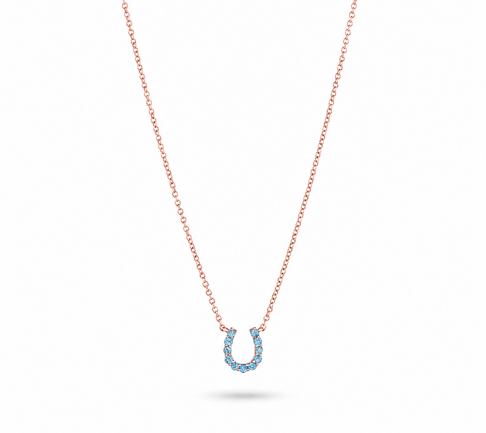 Mini Topaz Horseshoe Necklace