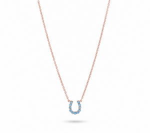 Mini Topaz Horseshoe Necklace