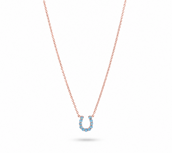 Mini Topaz Horseshoe Necklace