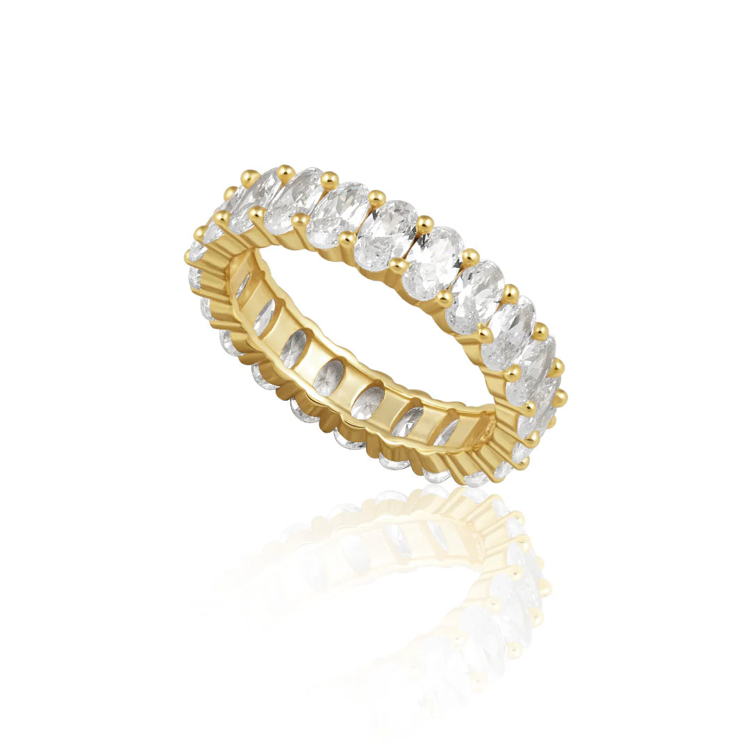 Oval CZ eternity ring