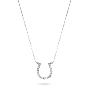 Karina Brez Large Diamond Lucky Horseshoe Necklace