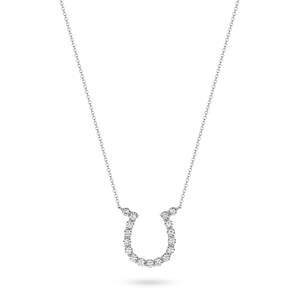 Karina Brez Large Diamond Lucky Horseshoe Necklace