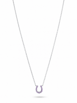 Mini Amethyst Horseshoe Necklace