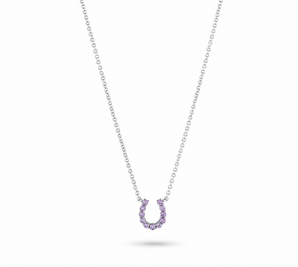 Mini Amethyst Horseshoe Necklace