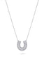 Large Baguette Lucky Horseshoe Diamond Necklace