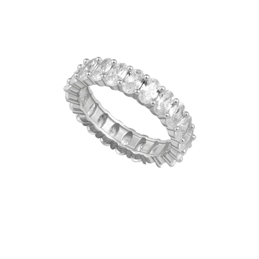 Oval CZ eternity ring