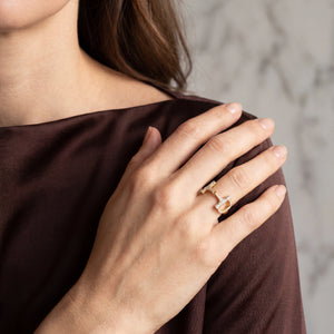 Large Bit of LUV™ Full Pave Diamond Ring