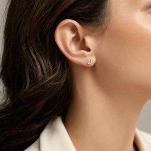 Mini Lucky Diamond Horseshoe Studs