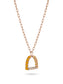 Stirrup Pendant with Citrine and Diamond