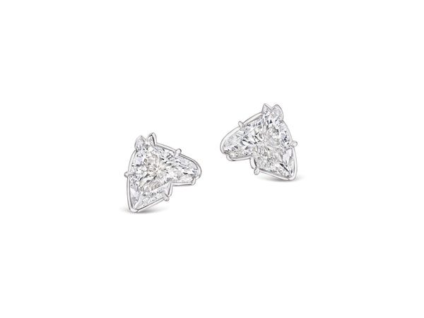 Horse Head Cut Diamond Earrings
