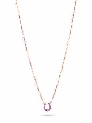 Mini Amethyst Horseshoe Necklace