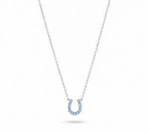 Mini Topaz Horseshoe Necklace
