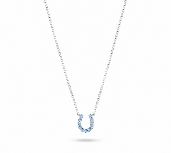 Mini Topaz Horseshoe Necklace