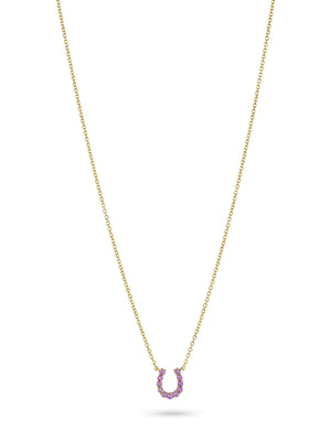 Mini Amethyst Horseshoe Necklace
