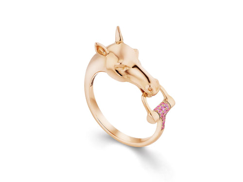 Charmed Horse™️ Pink Sapphire Ring