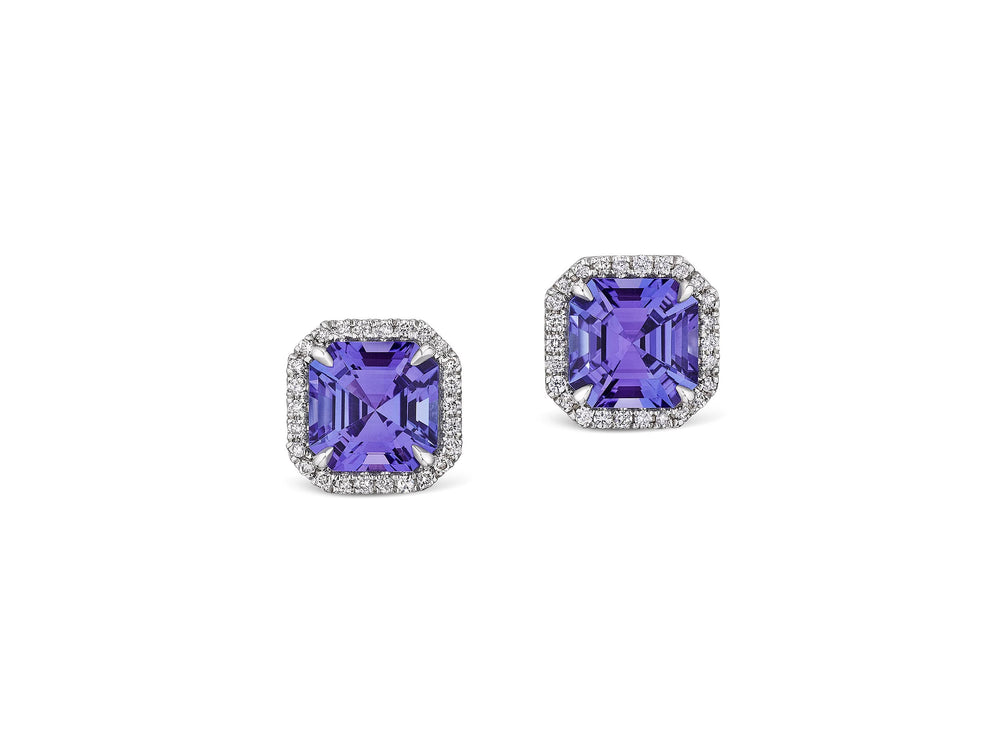 Tanzanite and Diamond Earrings