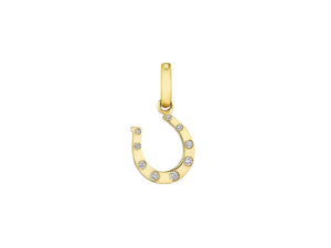 Diamond Horseshoe Charm