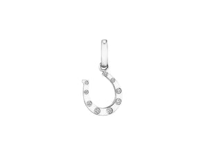 Diamond Horseshoe Charm
