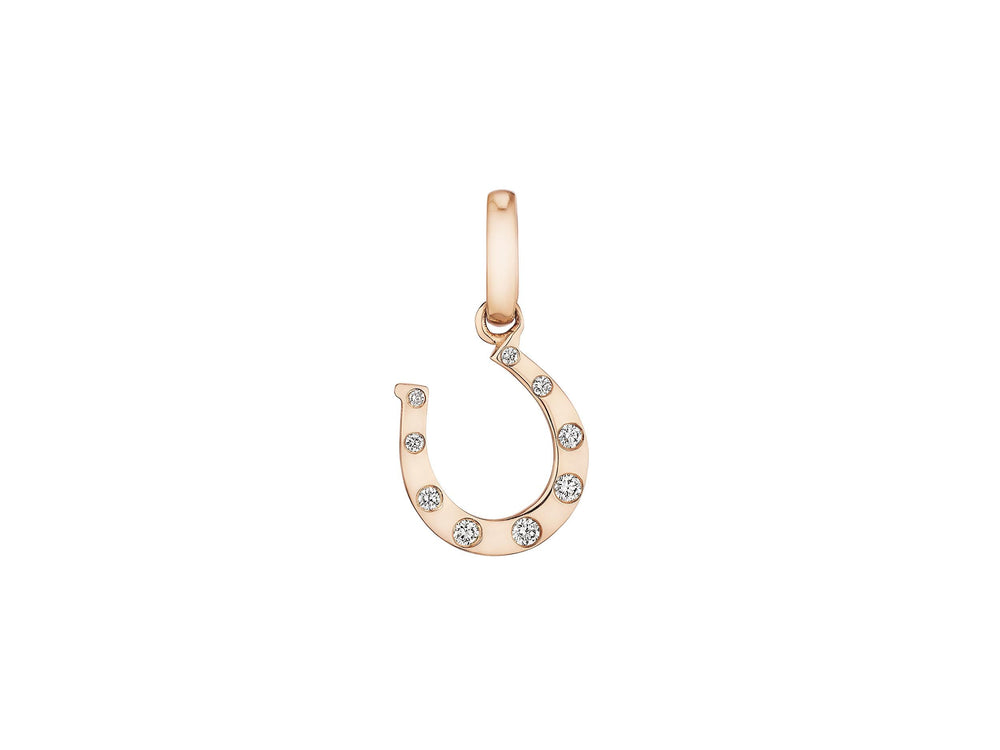 Diamond Horseshoe Charm