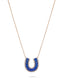 Large Sapphire and Diamond Baguette Horseshoe necklace