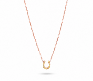 Mini Yellow Sapphire Horseshoe Necklace