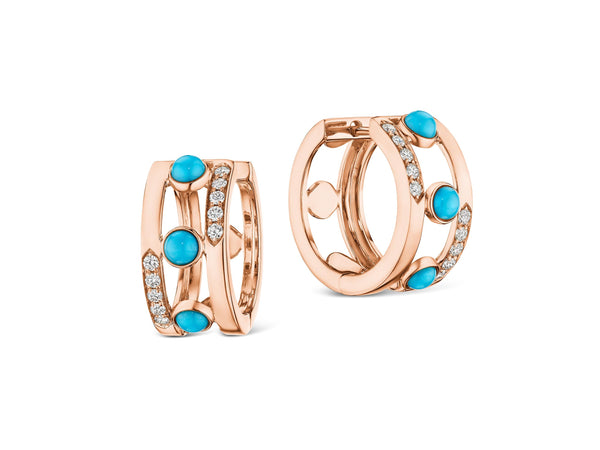 Sedona Diamond and Turquoise Earrings