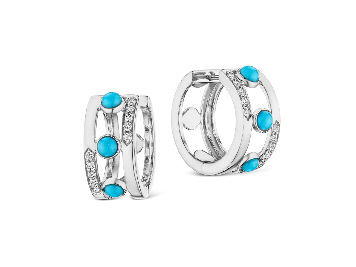 Sedona Diamond and Turquoise Earrings