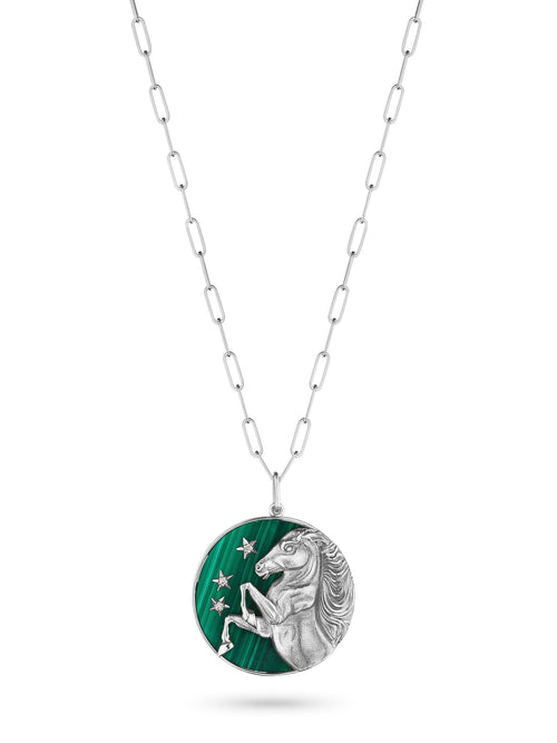 Horsea ™ - Malachite Night Star Enchanted Pendant