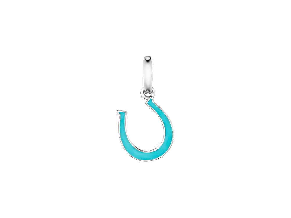 Blue Enamel Horseshoe Charm-sample