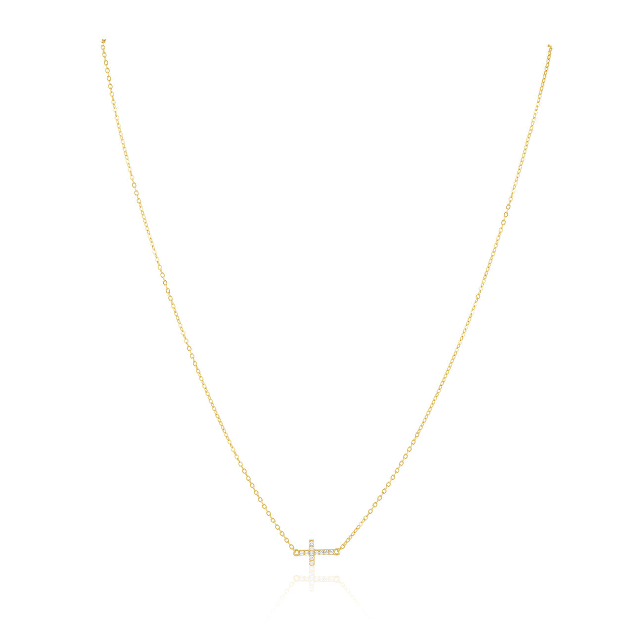 Janet Side Cross Necklace