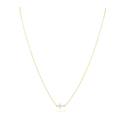 Janet Side Cross Necklace