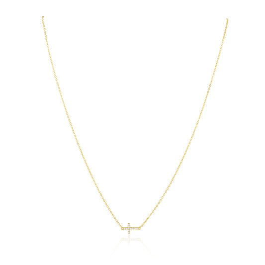 Janet Side Cross Necklace