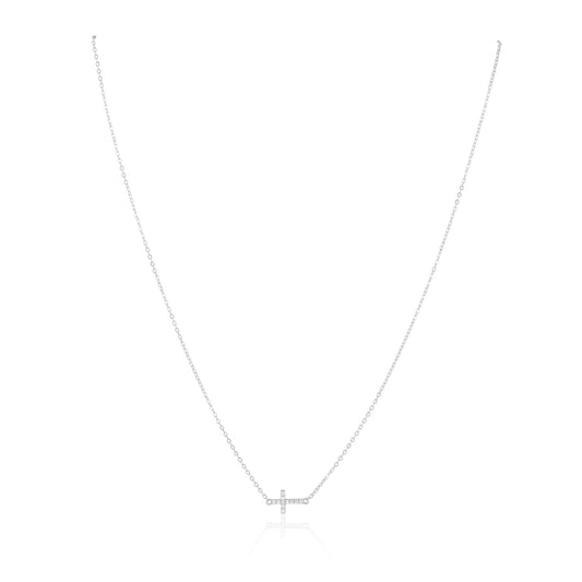 Janet Side Cross Necklace