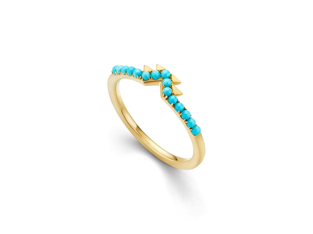 Whitney Stackable Turquoise Ring- Press Sample