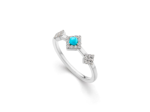 Denali Center Stackable Turquoise Ring