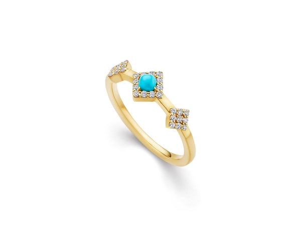 Denali Center Stackable Turquoise Ring